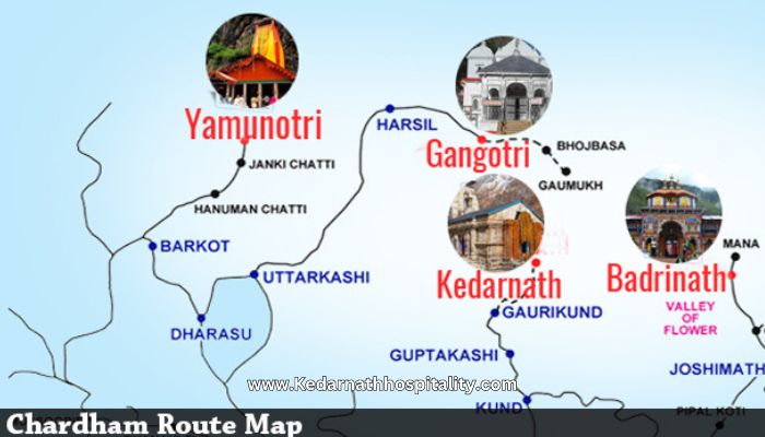 Chardham yatra route map